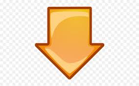 Orange Arrow Pointing Down Vector Clip Art - Orange Arrow Down Png Emoji -  free transparent emoji - emojipng.com